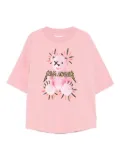 Palm Angels Kids teddy-bear print T-shirt - Pink