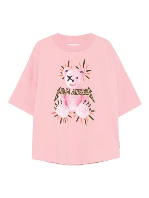 Palm Angels Kids teddy-bear print T-shirt