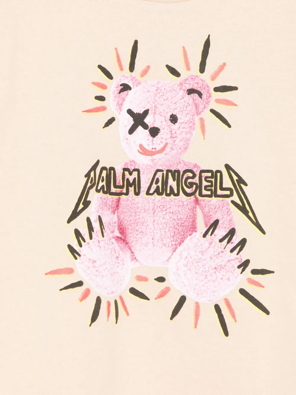 Palm Angels Kids T-shirt met teddybeerprint Beige