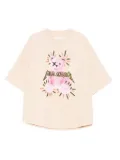Palm Angels Kids teddy-bear print T-shirt - Neutrals
