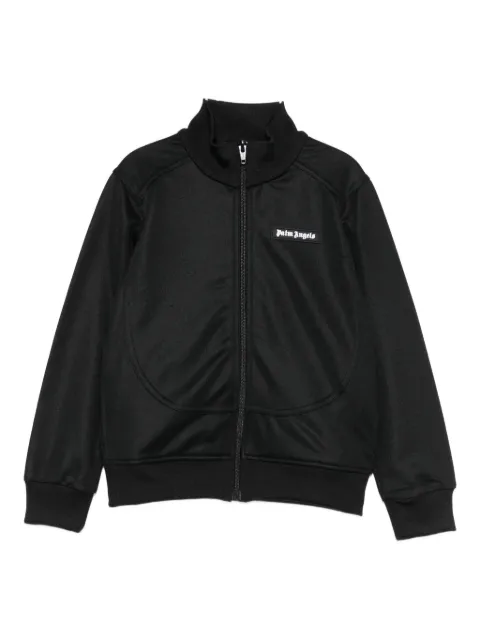 Palm Angels Kids logo-detail zip-up sweatshirt