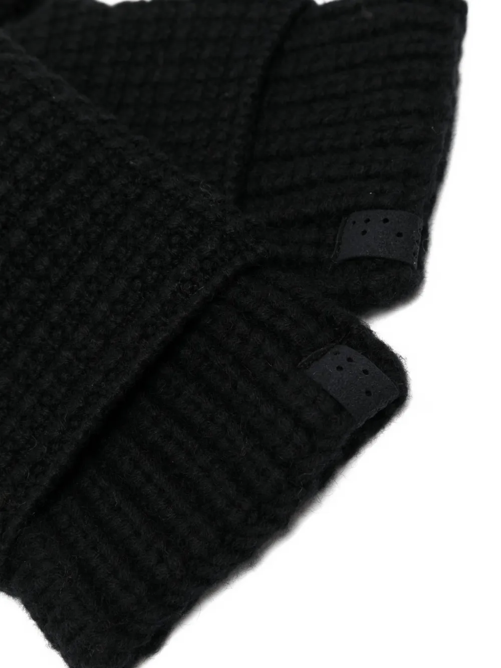 Devoa Knitted Gloves In Black