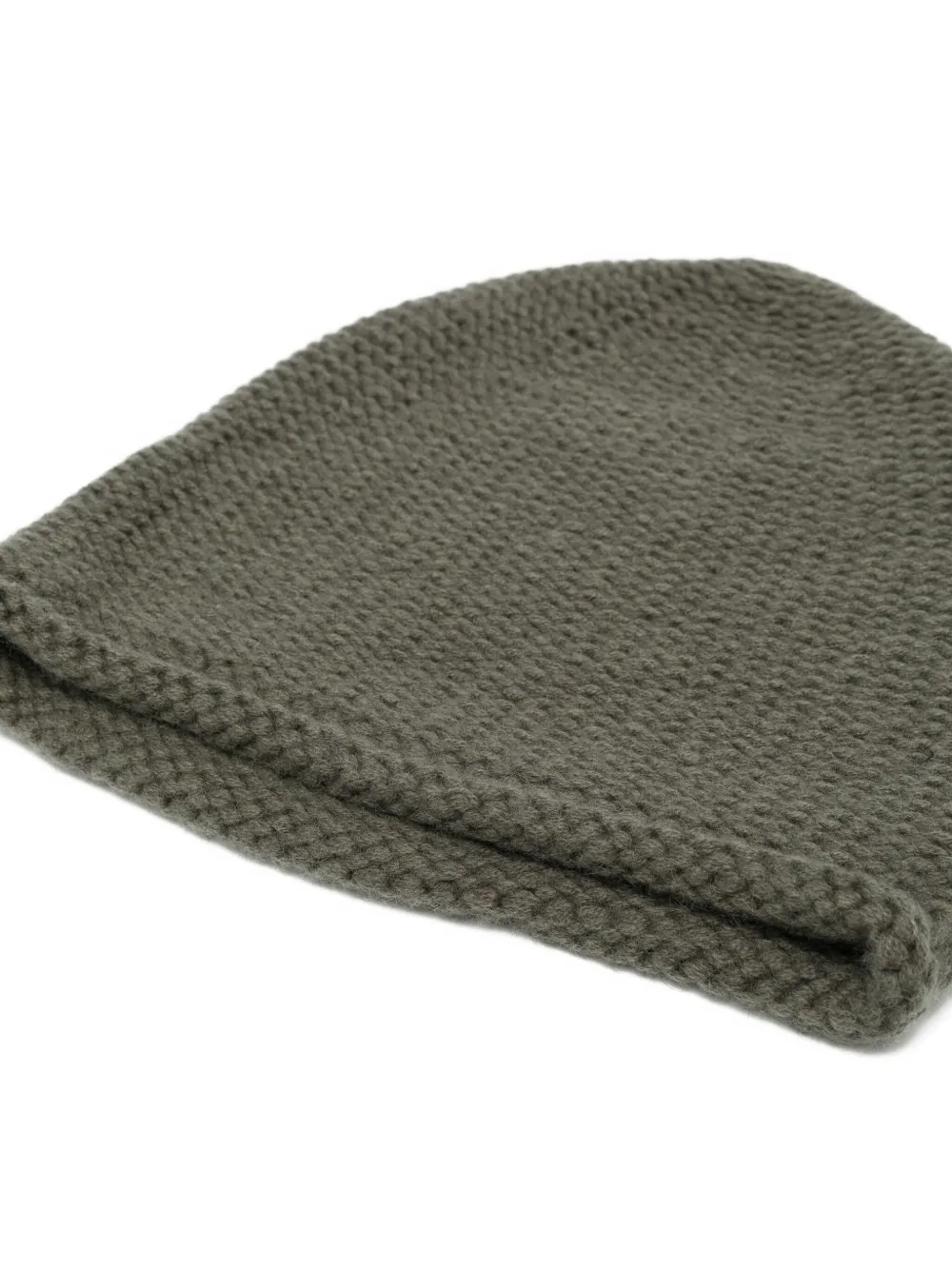 Devoa Knitted Beanie In Green