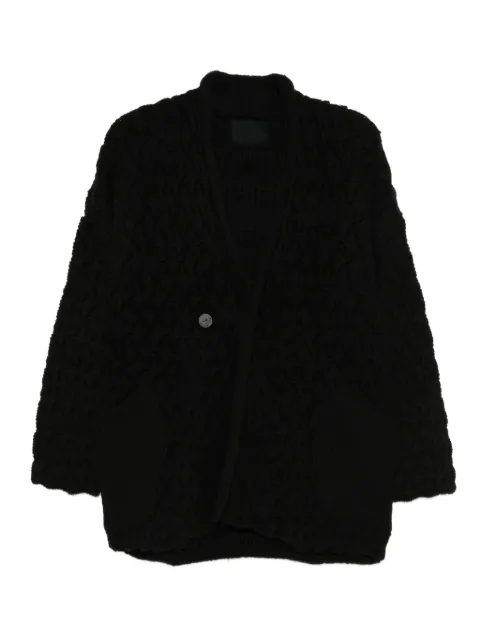 Devoa cable-knit cardigan