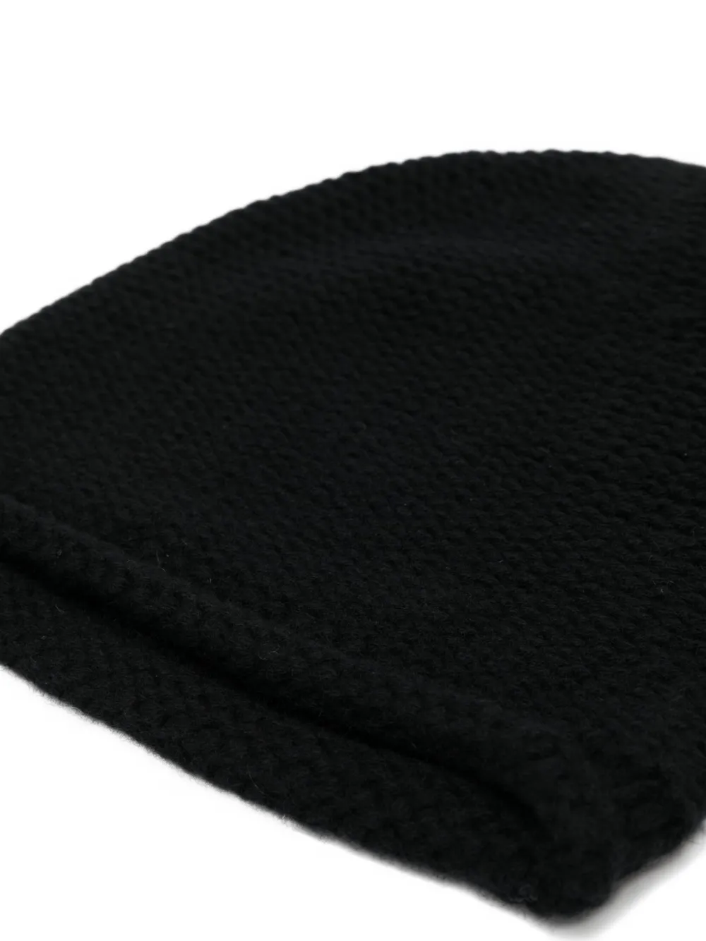 Devoa Knitted Beanie In Black