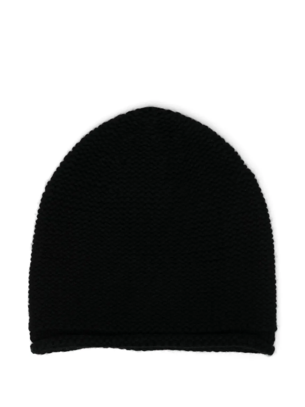 Devoa Knitted Beanie In Black