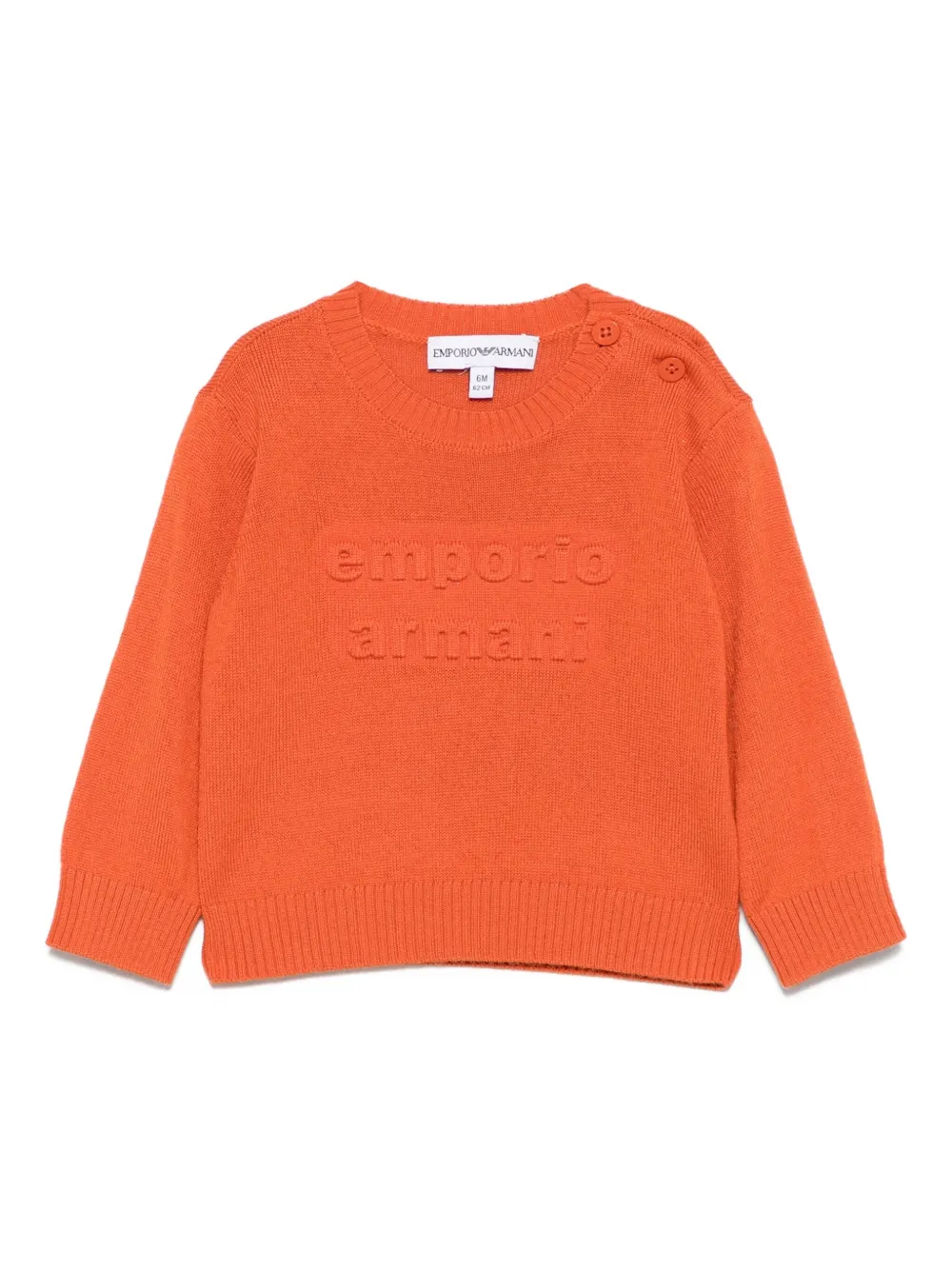 Emporio Ar i Kids Trui met logo-reliëf Oranje