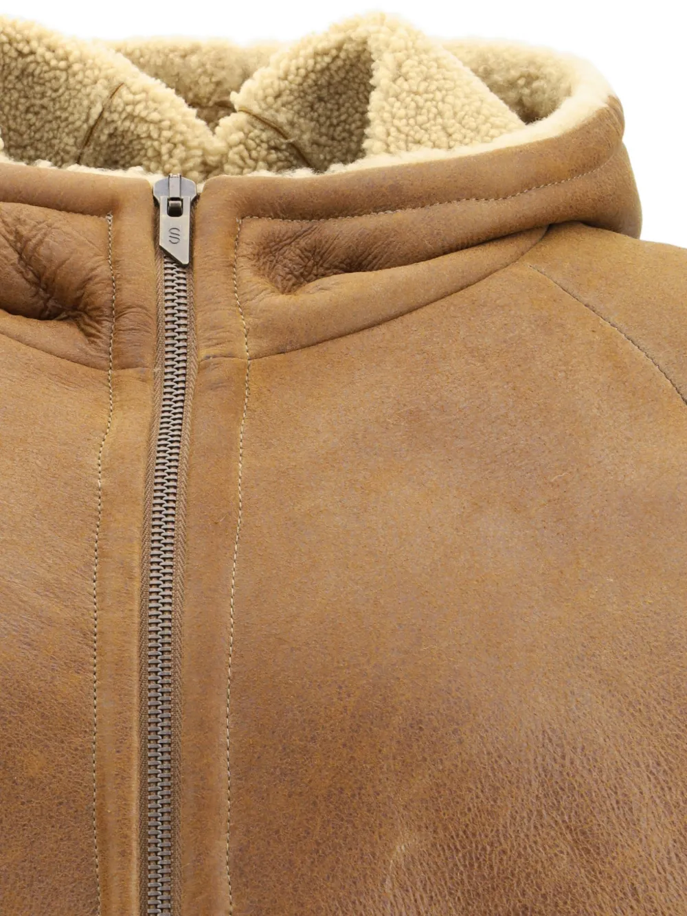 Salvatore Santoro hooded shearling jacket Bruin