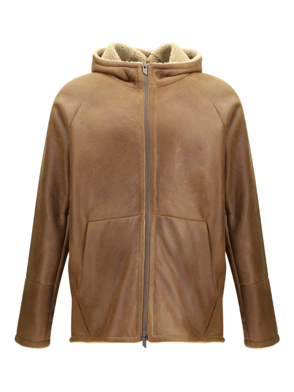 Salvatore Santoro hooded shearling jacket Bruin