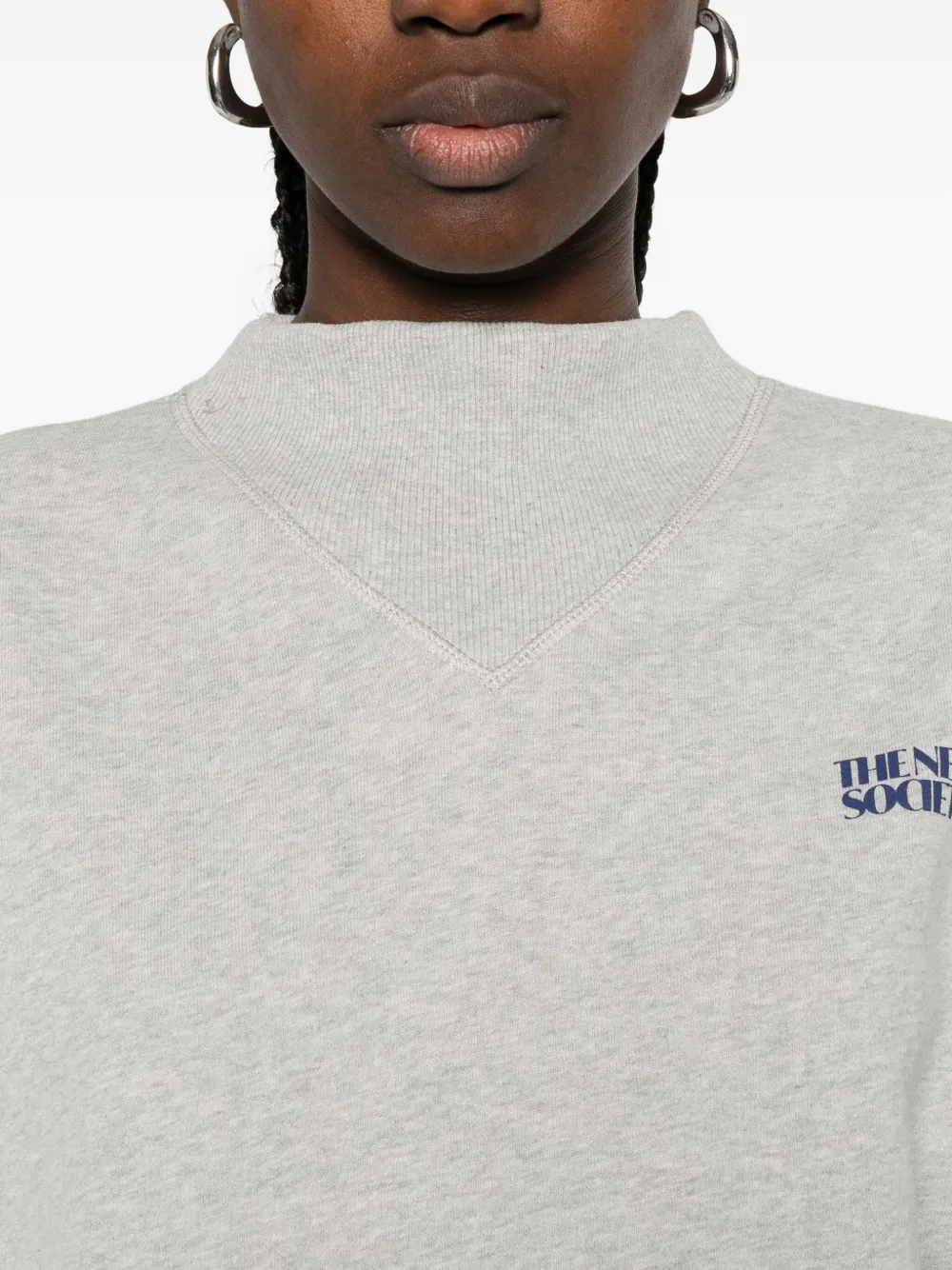 THE NEW SOCIETY Katoenen sweater Grijs