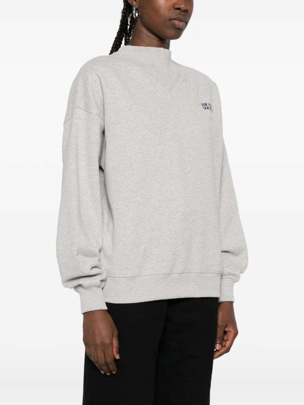 THE NEW SOCIETY Katoenen sweater Grijs