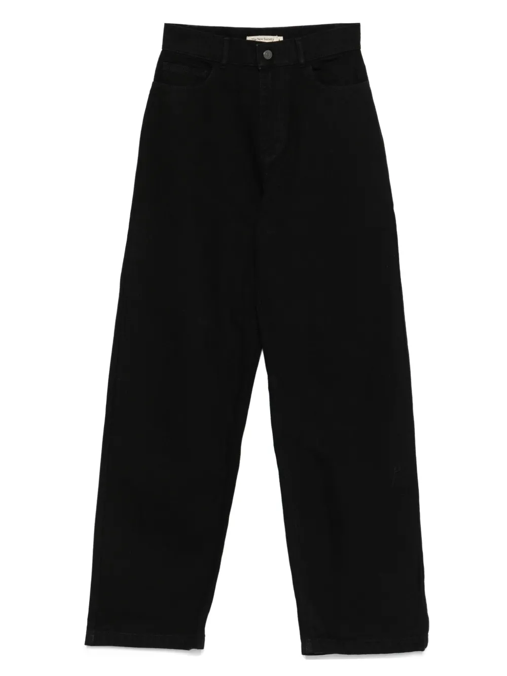 THE NEW SOCIETY high-waisted straight-leg jeans | Black | Image 1