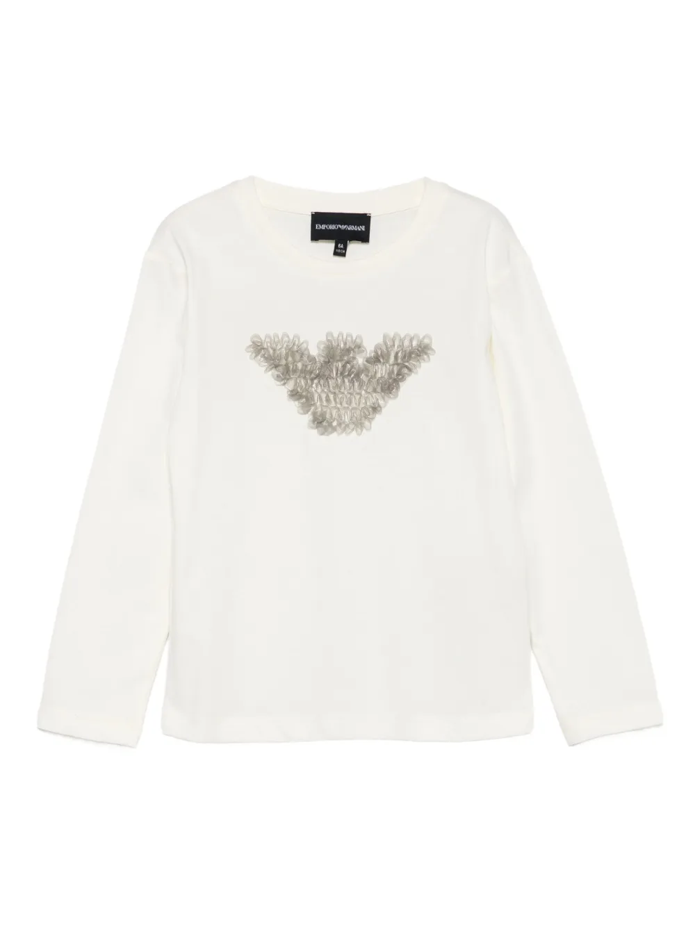 Emporio Ar i Kids ruffled-embellished T-shirt Wit