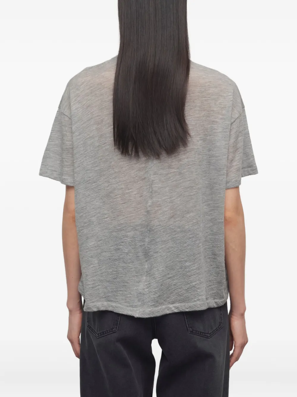 The Row Short-sleeve Cashmere T-shirt In Gray