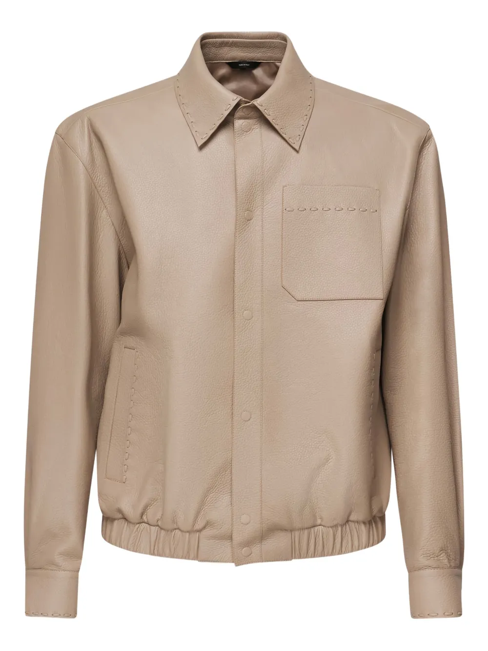 FENDI leather shirt jacket Beige