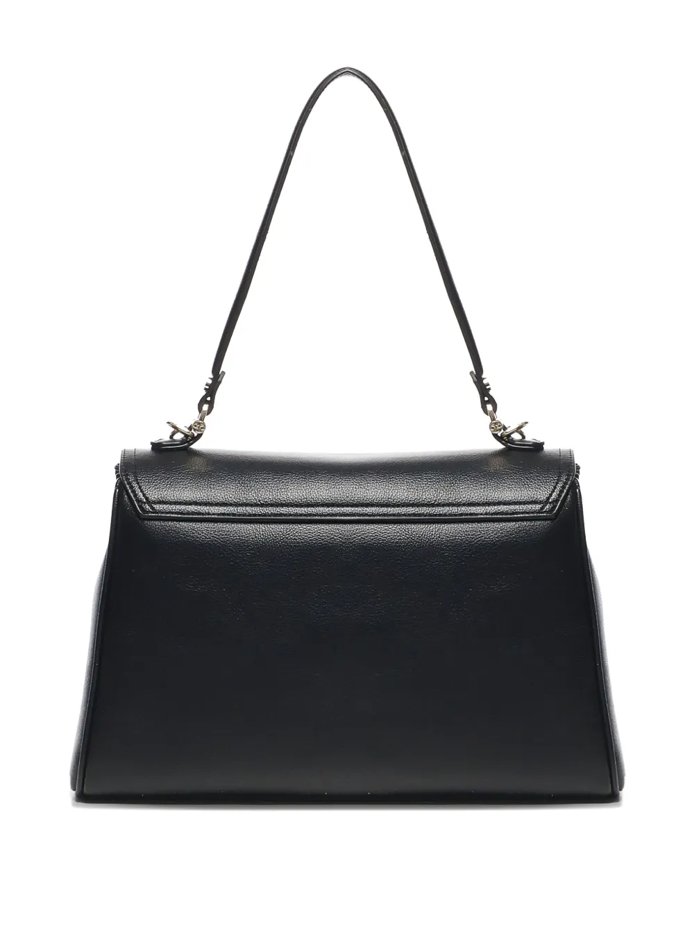 V°73 chain-accented flap shoulder bag - Zwart