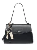 V°73 chain-accented flap shoulder bag - Black