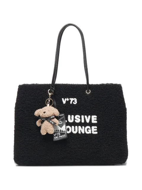 V°73 teddy-embellished tote bag