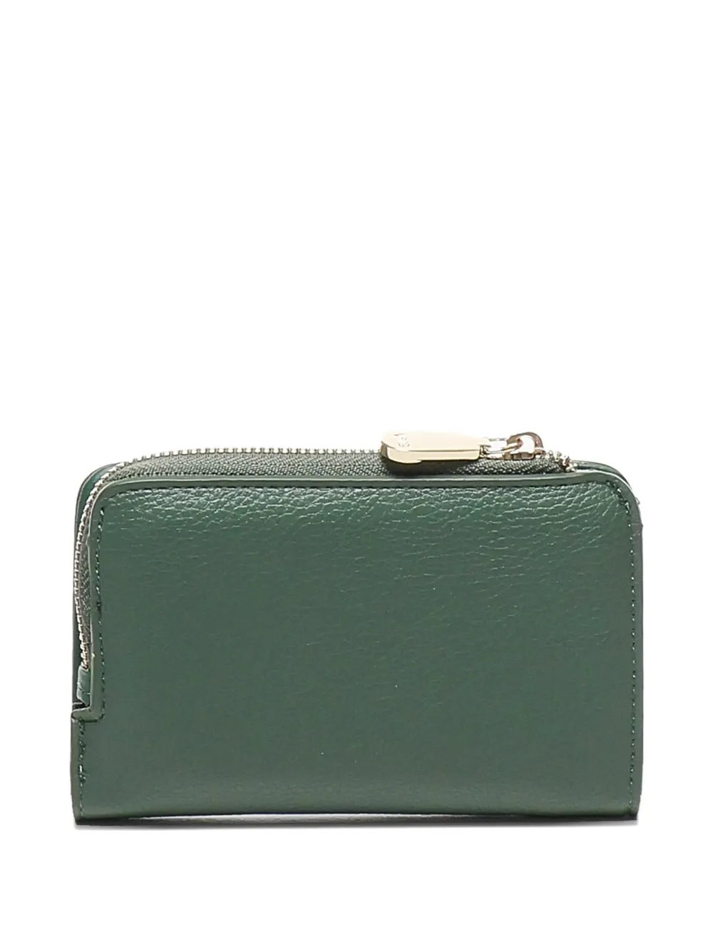 V73 Zip-around Leather Wallet In Green