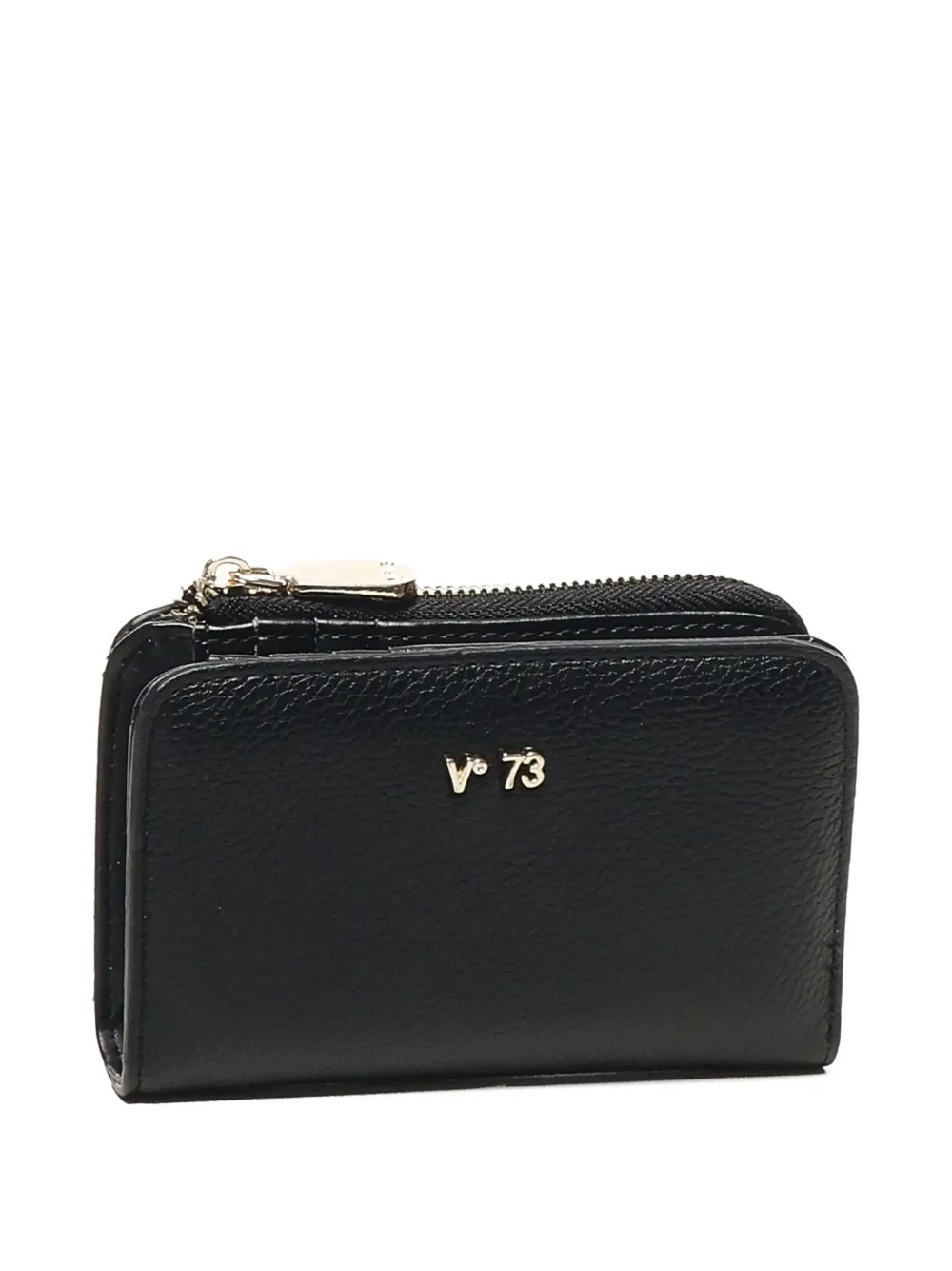 V73 Zip-fastening Wallet In Black