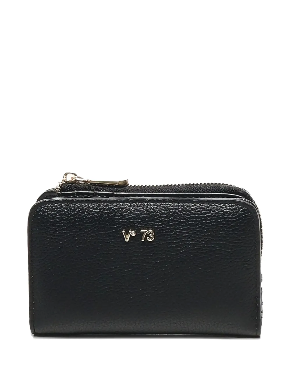 V73 Zip-fastening Wallet In Black