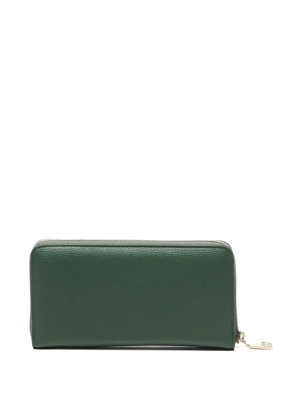 V73 Zip-around Leather Wallet In Green
