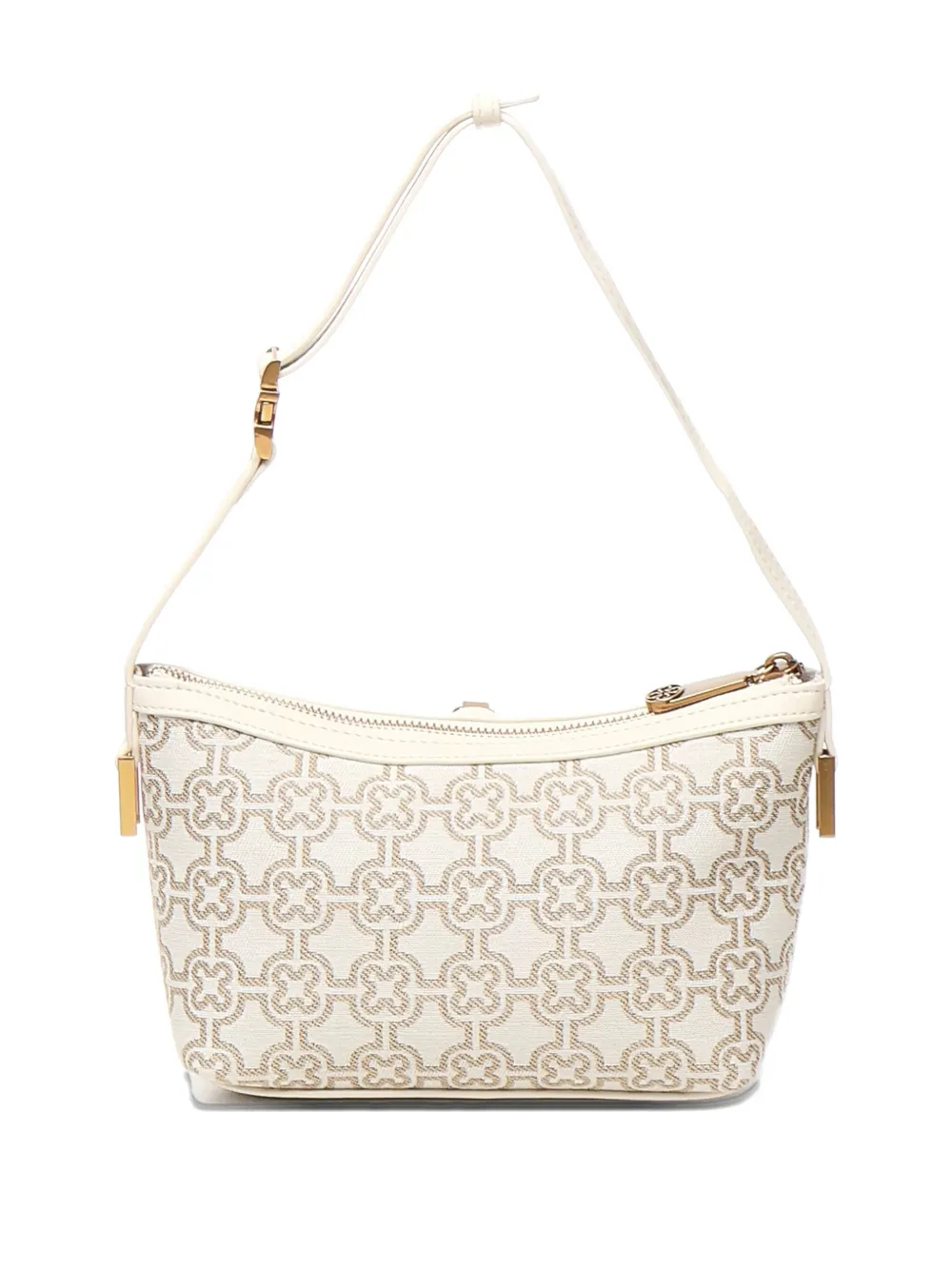 V73 Harriet Monogram-pattern Zip Shoulder Bag In Neutral
