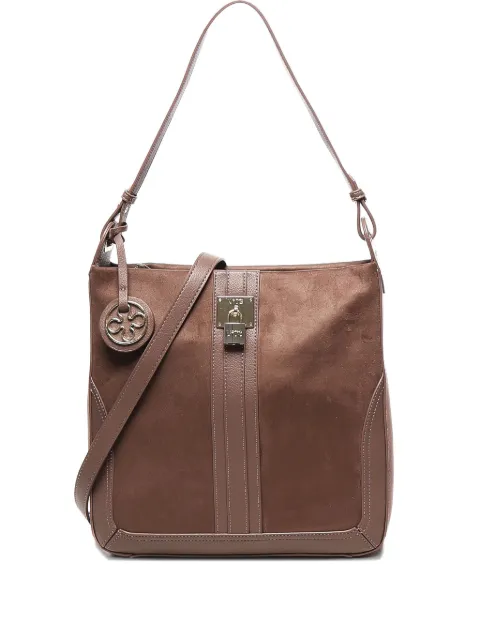V°73 Georgia suede leather-trimmed shoulder bag