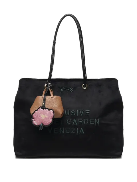 V°73 embroidered tote bag