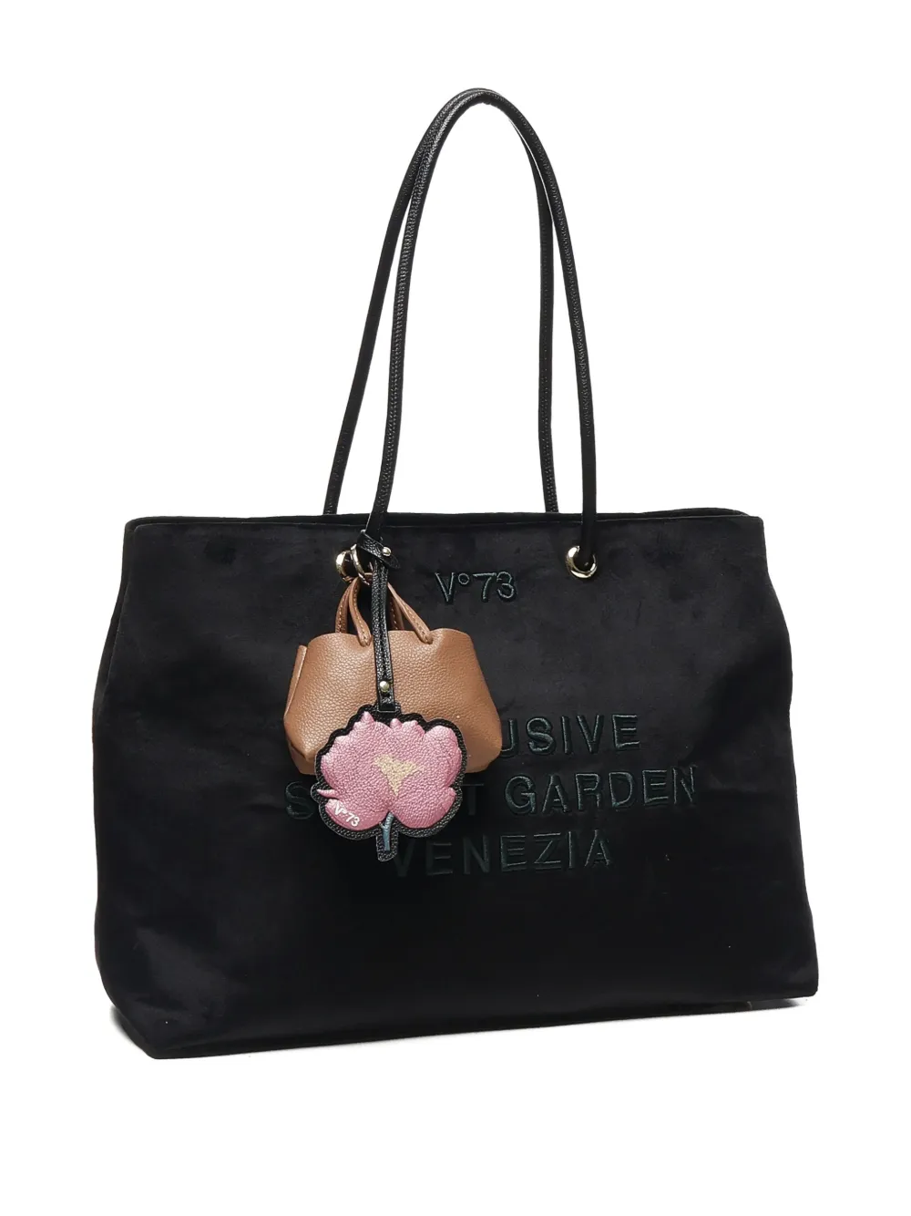 V73 Secret Garden Shopping Bag In Black