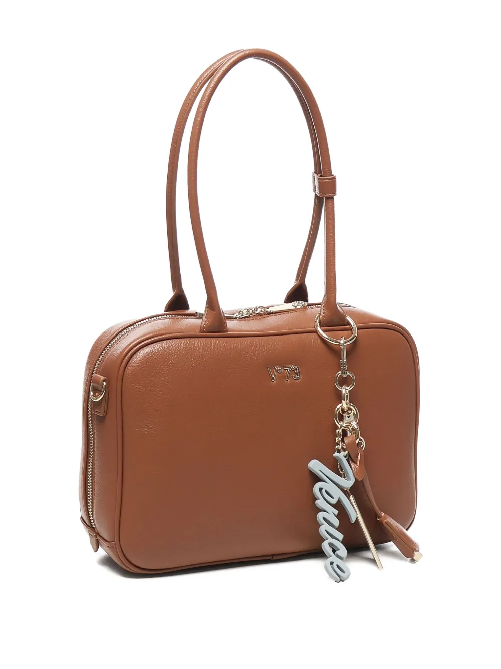 V73 Top-handle Shoulder Bag In Brown