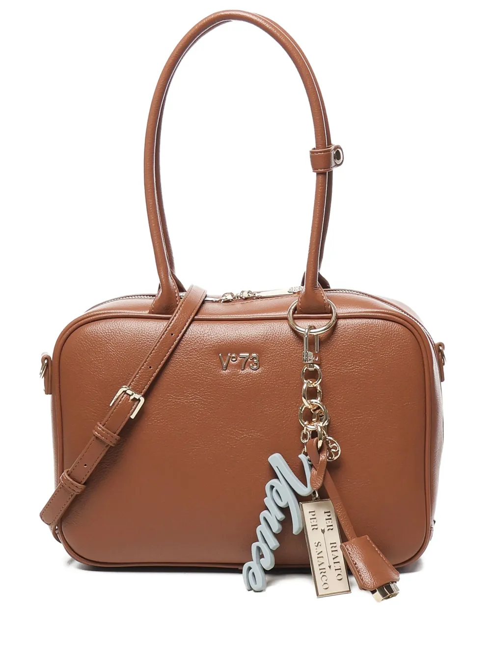 V73 Top-handle Shoulder Bag In Brown