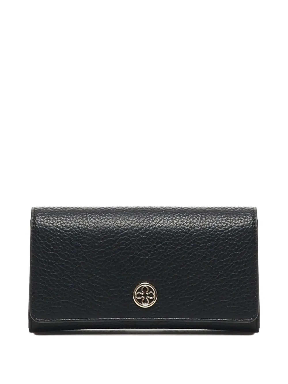 V73 Snap-closure Logo-plaque Wallet In Black