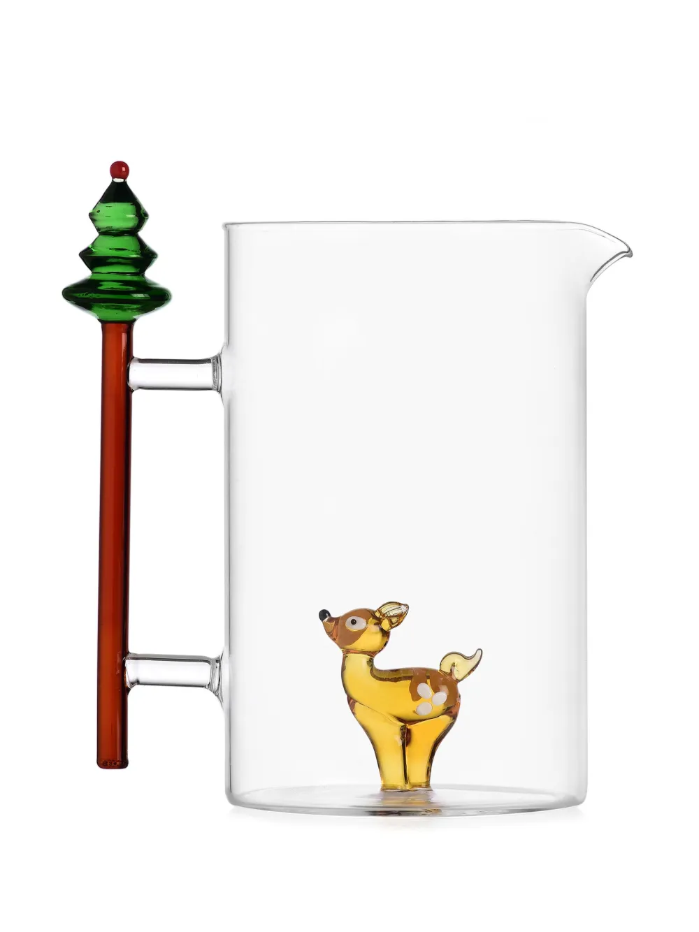 Ichendorf Milano Woodland Tales Deer Glass Pitcher (18cm) In Transparent