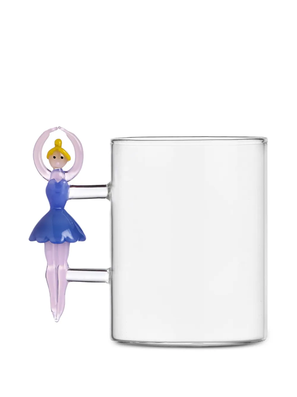 Ichendorf Milano Ballerina-handle Glass Mugs (set Of Two) In Multi