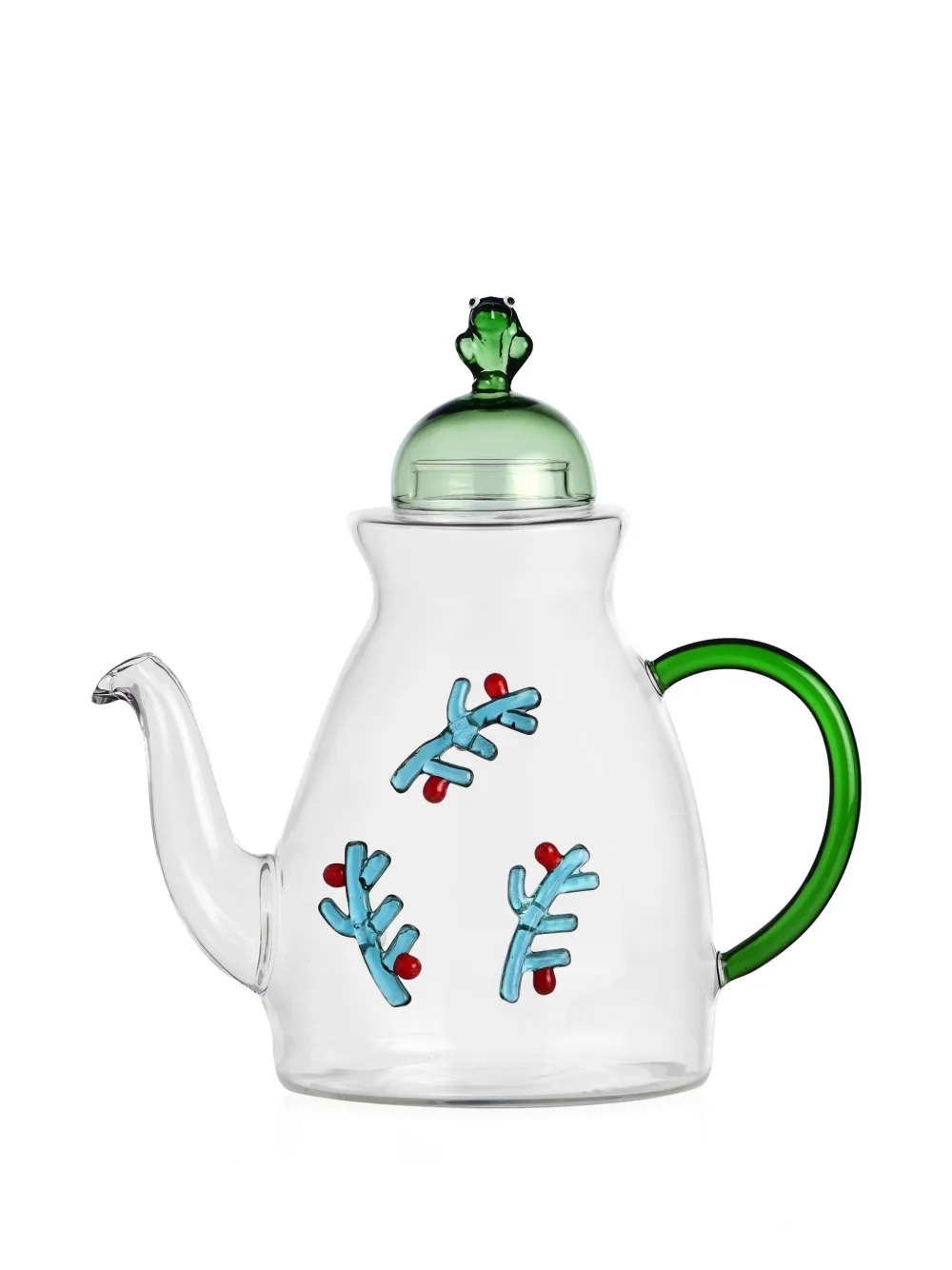 Ichendorf Milano Berries & Frog Glass Teapot In Multi
