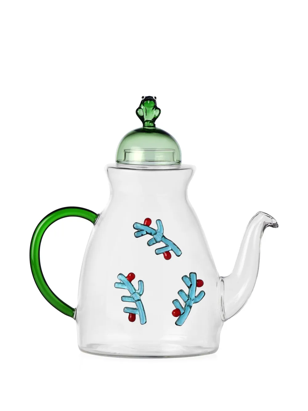 Ichendorf Milano Berries & Frog Glass Teapot In Multi