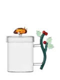 Ichendorf Milano Holly & Reclining Fawn glass jar (13cm) - White