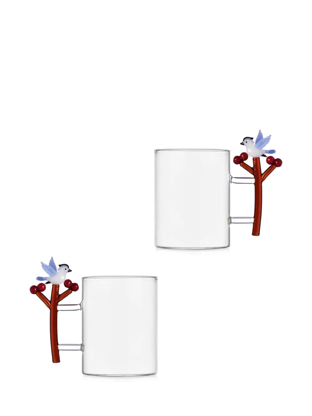 Ichendorf Milano Woodland Tales Glass Mug (set Of Two) In Multi