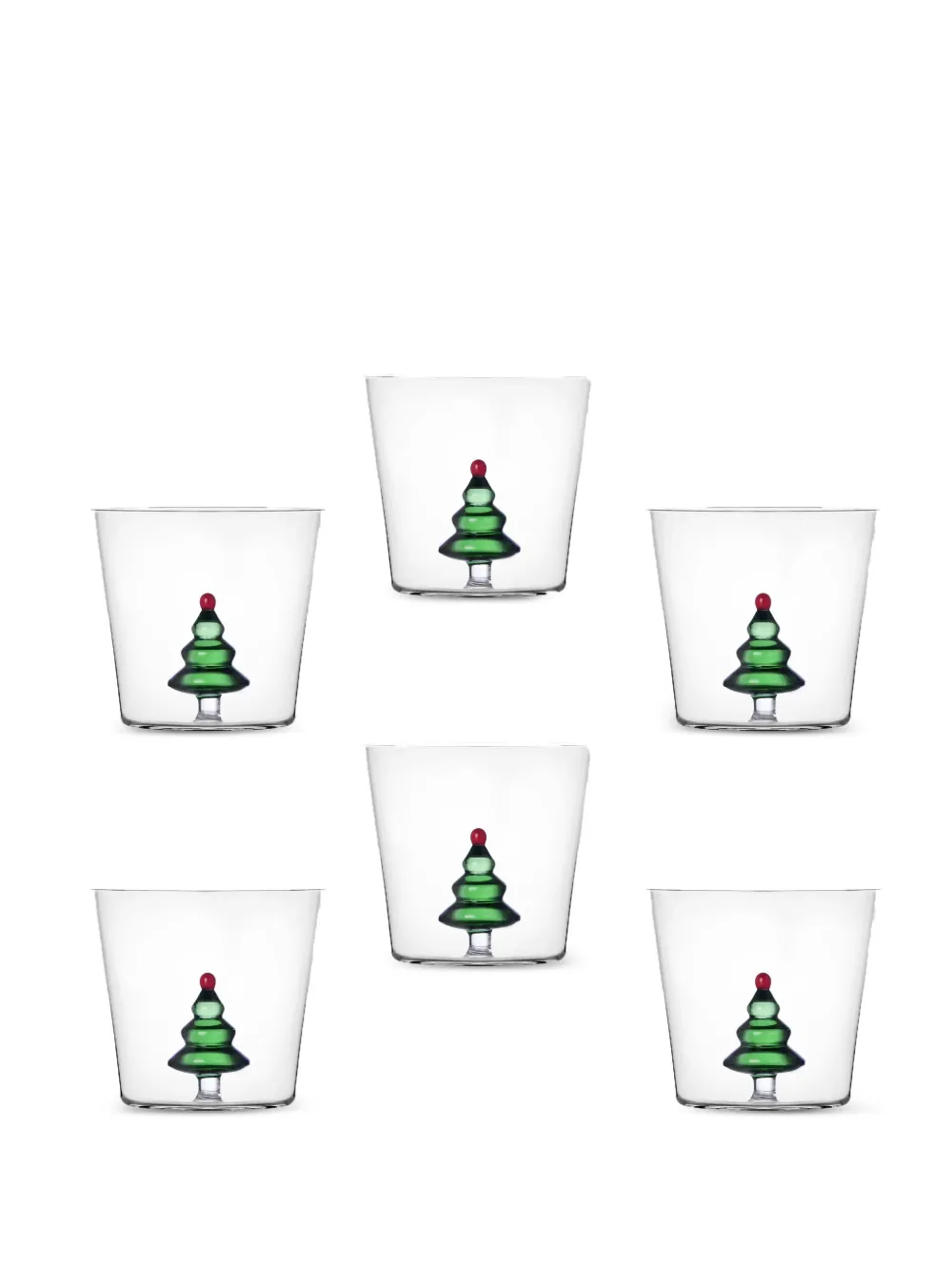 Ichendorf Milano Tree-shaped Glass Tumbler (set Of Six) In Multi
