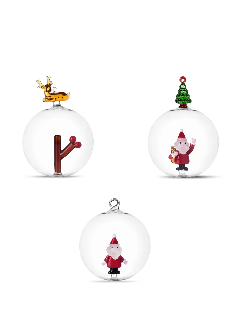 Ichendorf Milano Tales Christmas Baubles (set Of Three) In White