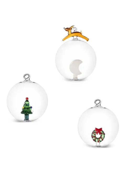 Ichendorf Milano glass-enclosed christmas ornament set 