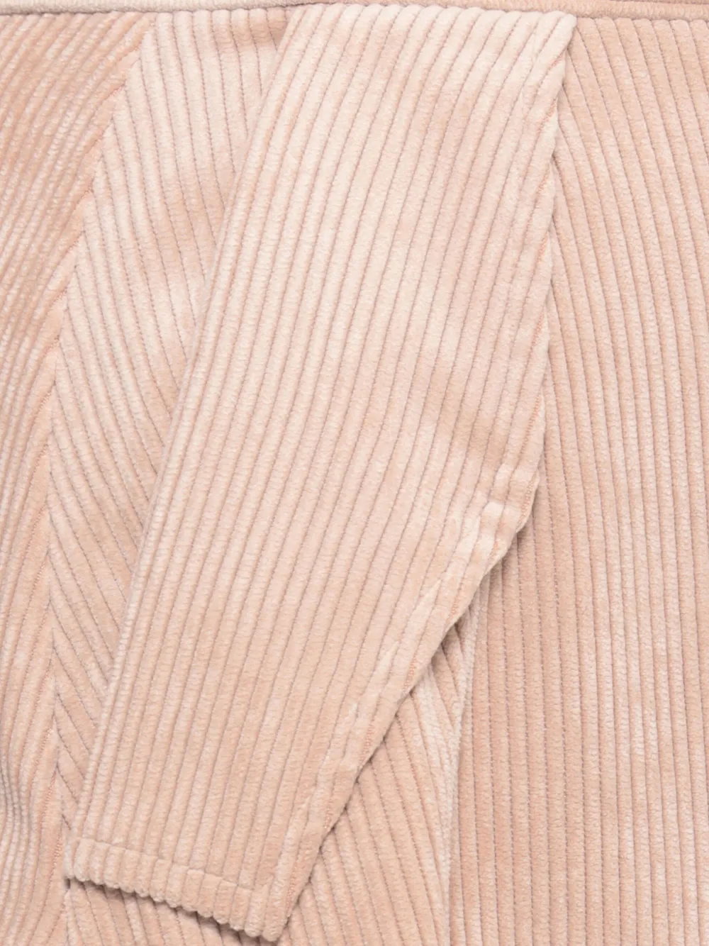 D.Exterior Ribfluwelen flared maxi-rok Roze