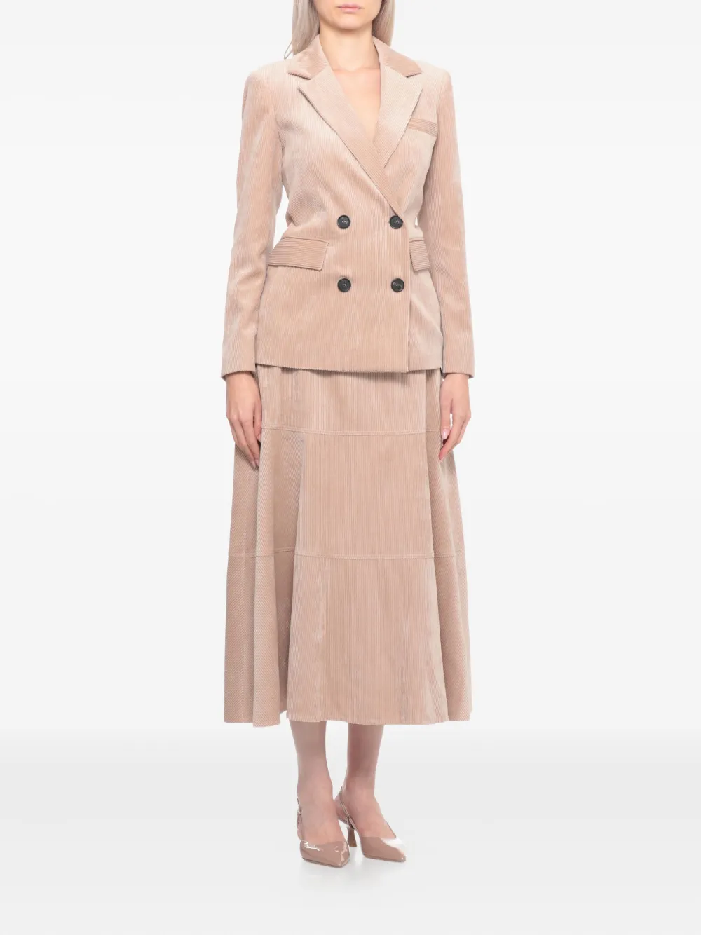 D.Exterior corduroy double-breasted blazer | Fitted Jackets | Image 2