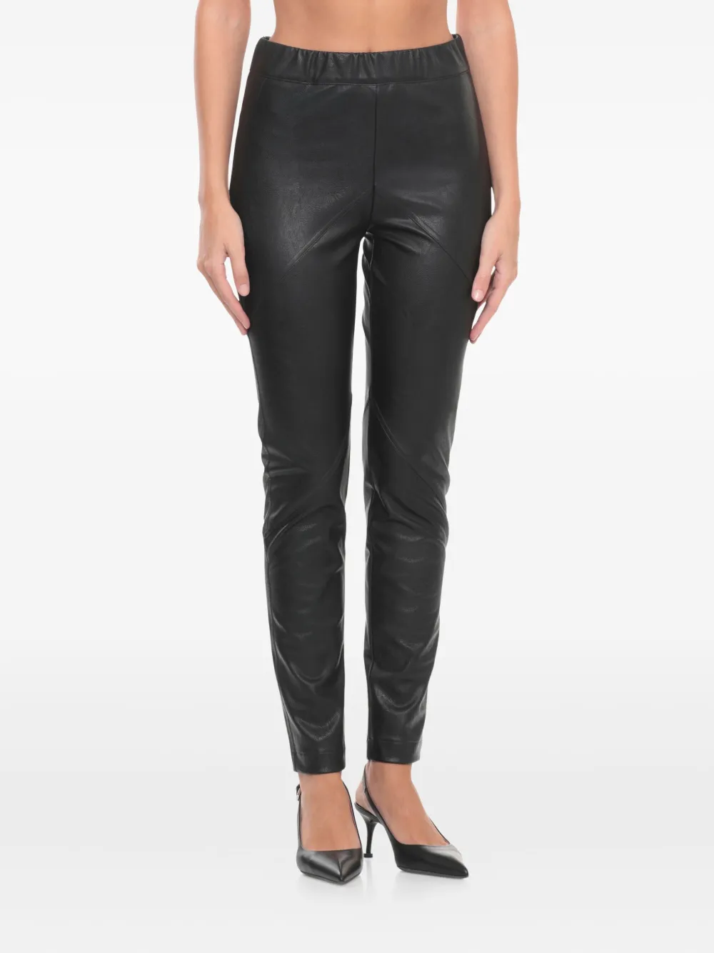 D.Exterior elasticated-waistband trousers | Black | Image 1