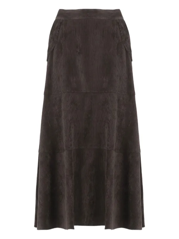 Corduroy Midi Skirt Brown FARFETCH IL