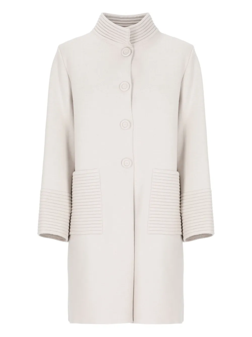 D.Exterior high-neck patch-pocket coat | Neutrals | Image 1