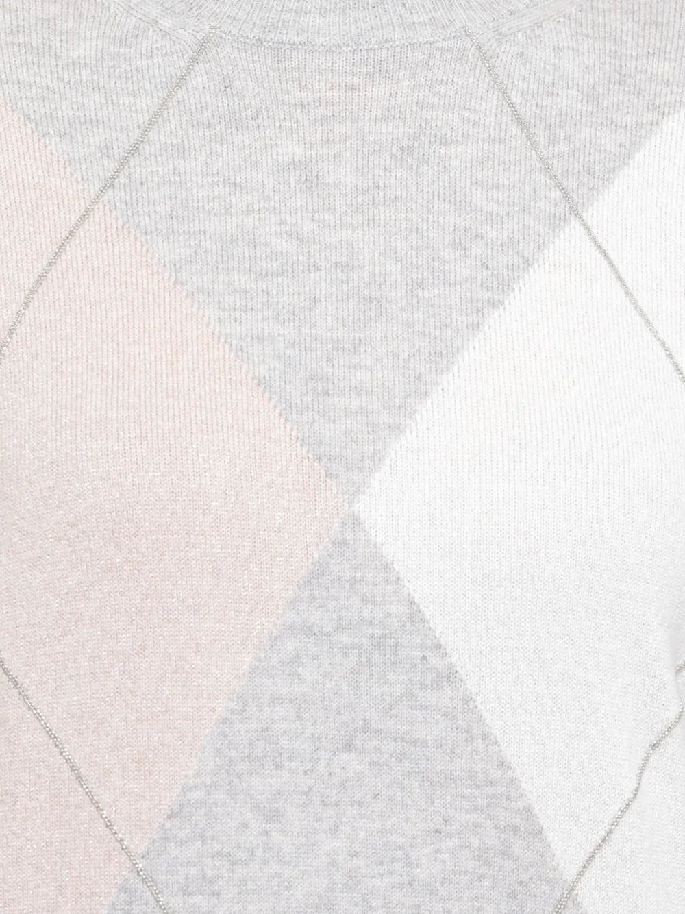 Peserico argyle sweater Grijs