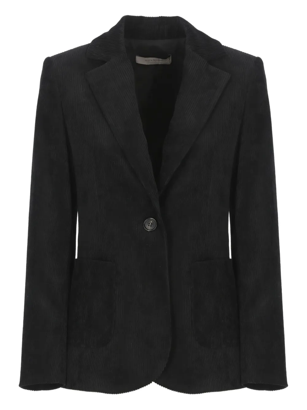 D.Exterior corduroy welt-pocket blazer | Black | Image 1