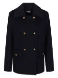 P.A.R.O.S.H. double-breasted gold-button peacoat - Blue
